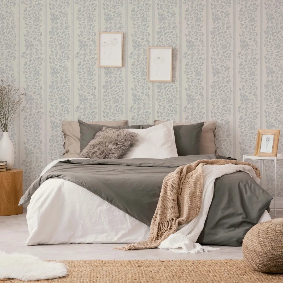 Bridget Wallpaper - Wide Cottage Stripe - by Fox and Pebble - Loomwell Home Goods