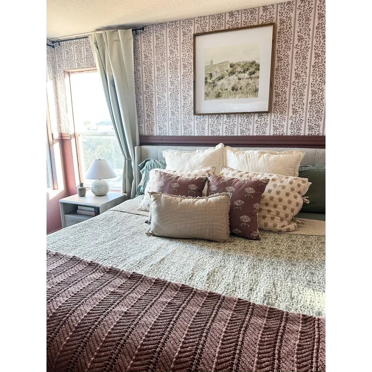Bridget Wallpaper - Wide Cottage Stripe - by Fox and Pebble - Loomwell Home Goods