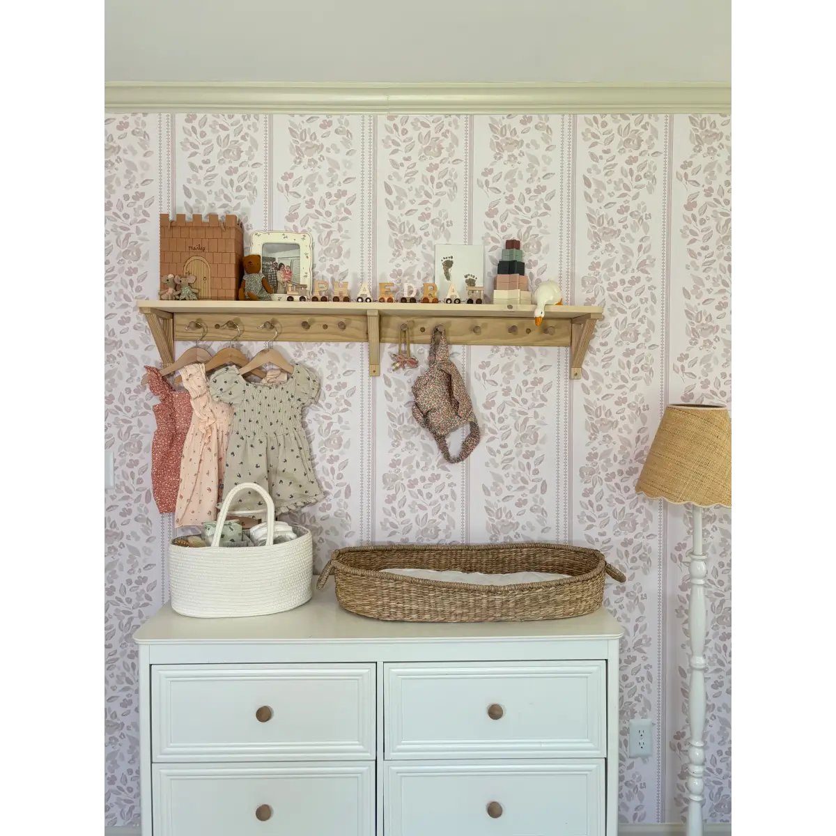 Bridget Wallpaper - Wide Cottage Stripe - by Fox and Pebble - Loomwell Home Goods