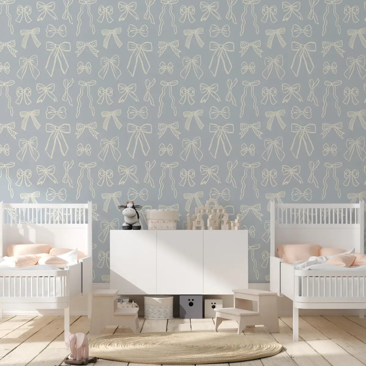 Brielle Wallpaper - Multicolor Bows for Girls - Loomwell Home Goods