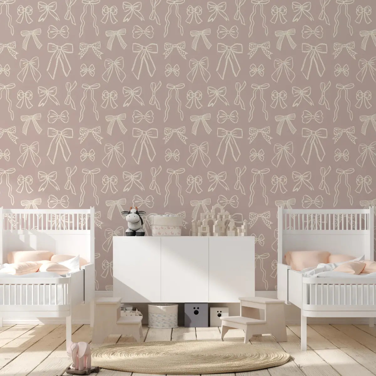 Brielle Wallpaper - Multicolor Bows for Girls - Loomwell Home Goods