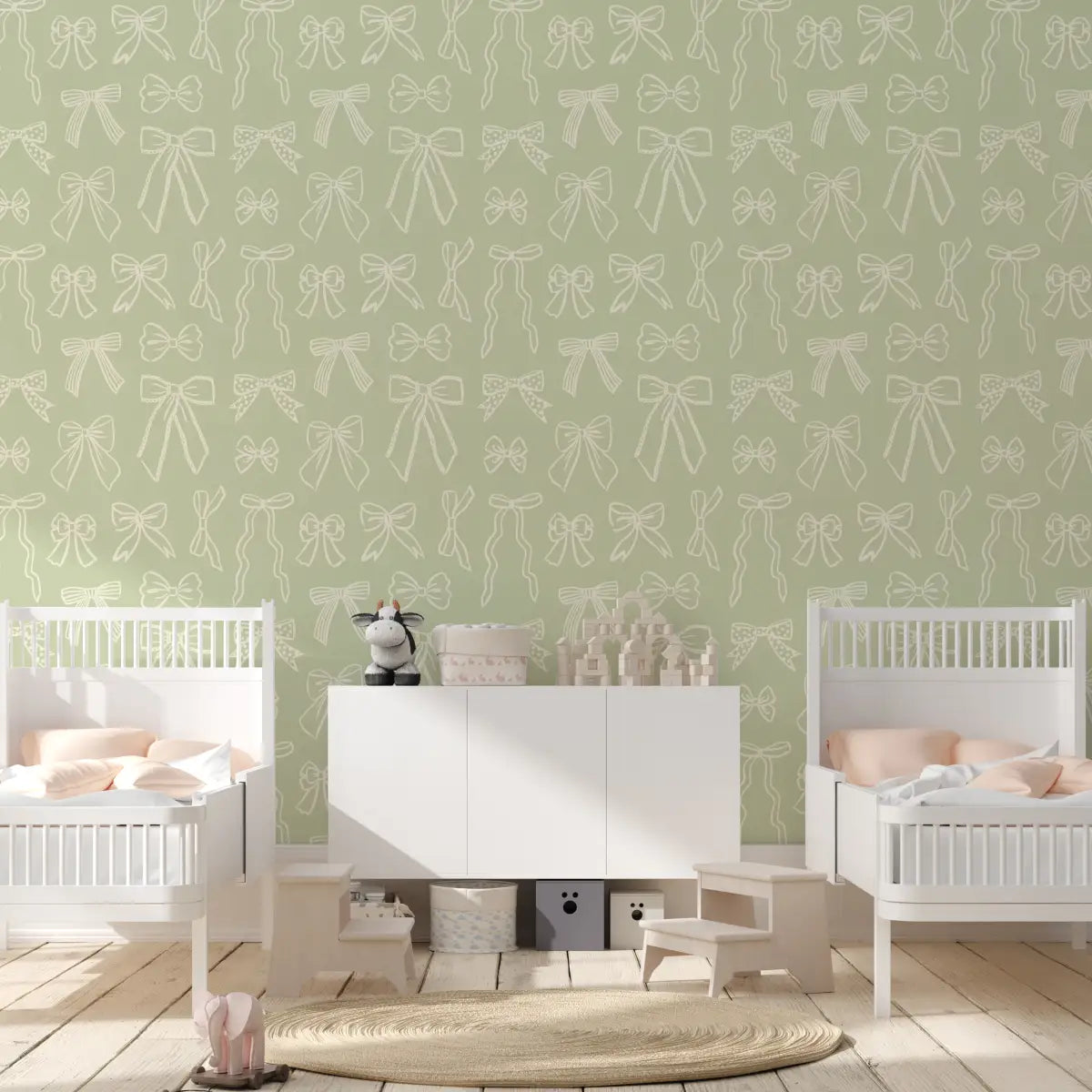 Brielle Wallpaper - Multicolor Bows for Girls - Loomwell Home Goods