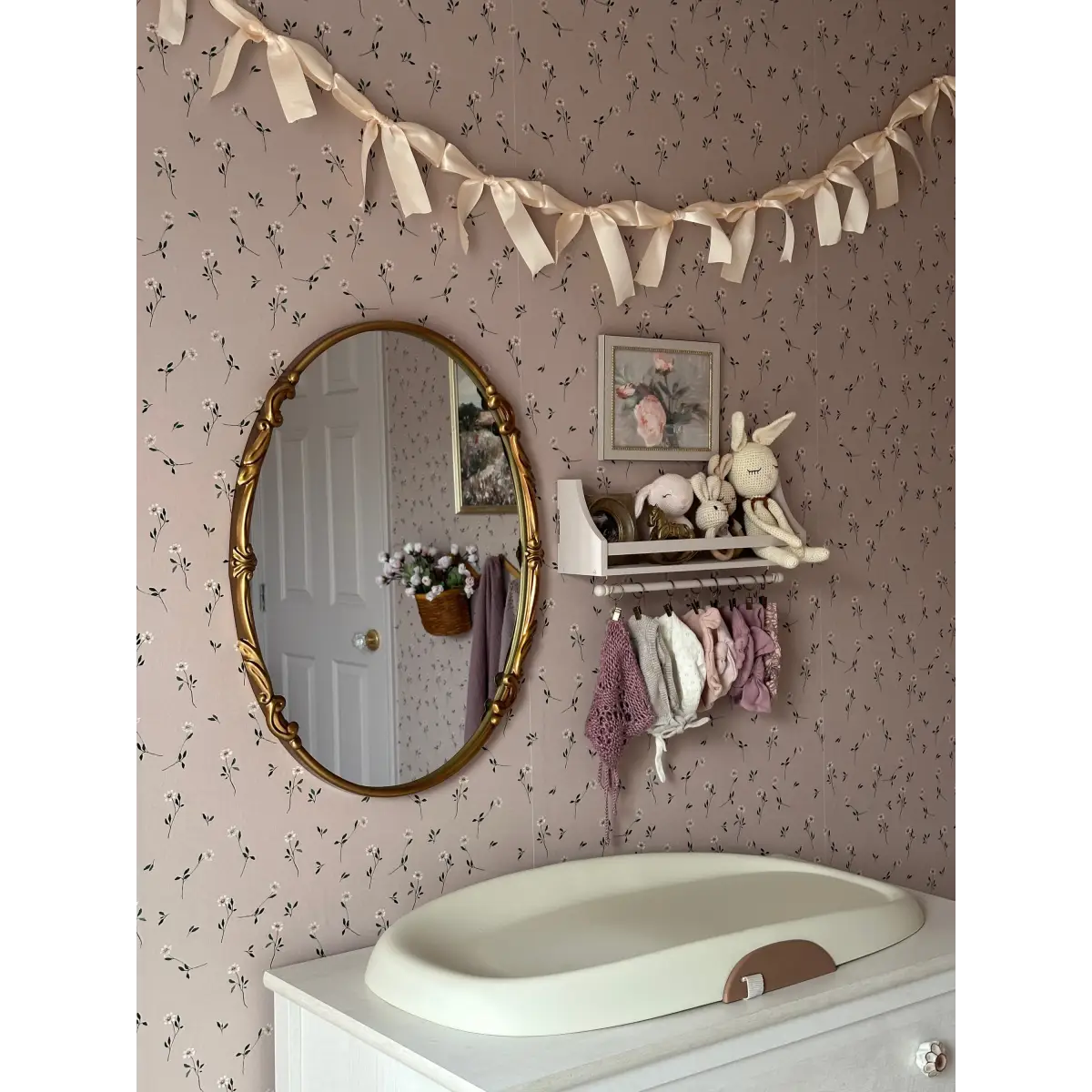 Brigitta Wallpaper - Scattered Blooms - by Emily Cooper Art - Loomwell Home Goods