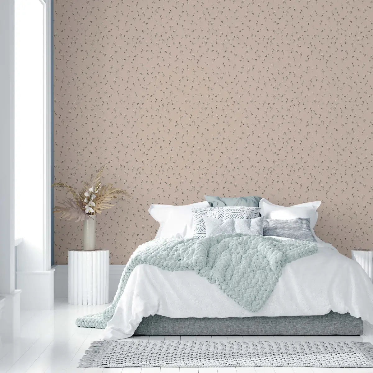 Brigitta Wallpaper - Scattered Blooms - by Emily Cooper Art - Loomwell Home Goods