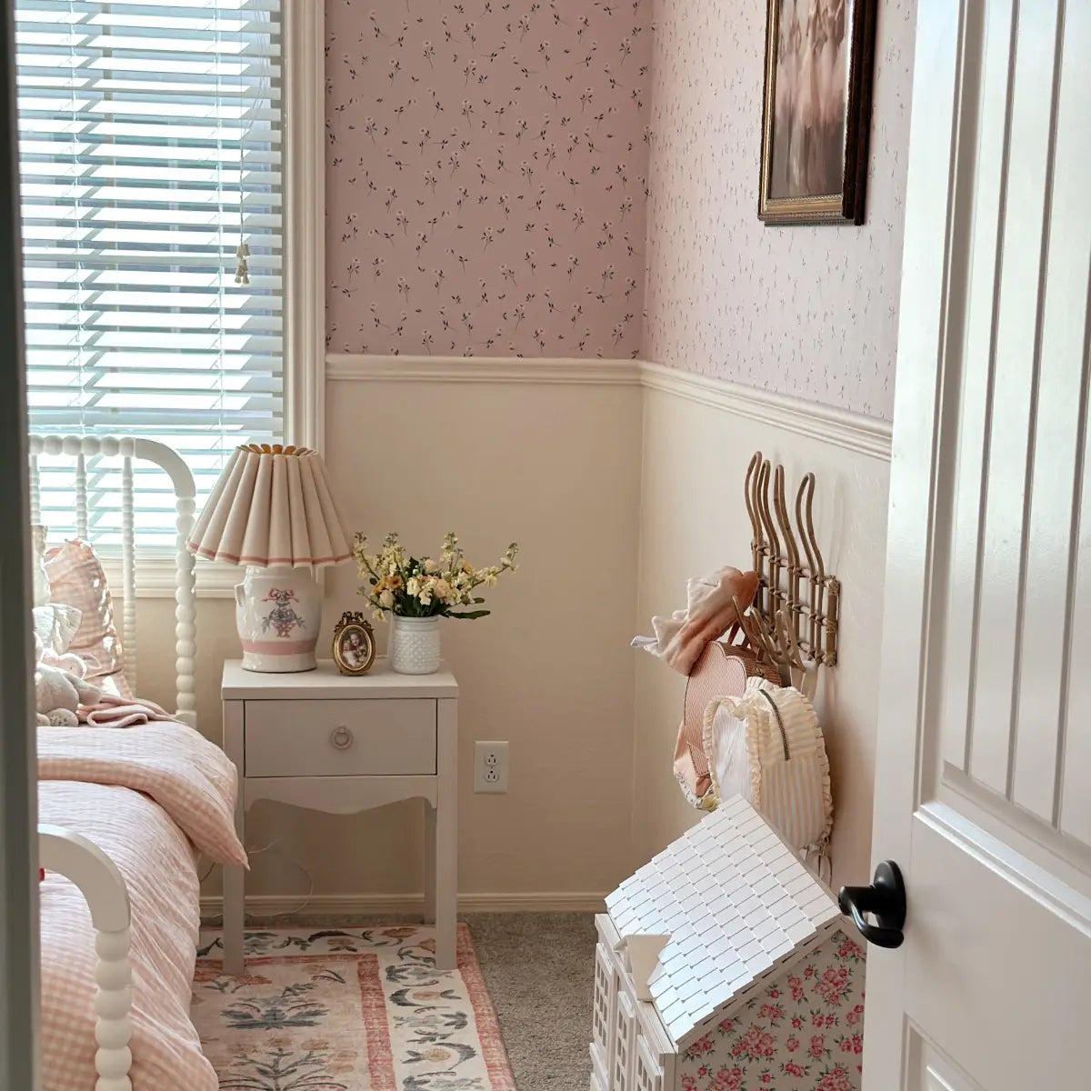 Brigitta Wallpaper - Scattered Blooms - by Emily Cooper Art - Loomwell Home Goods