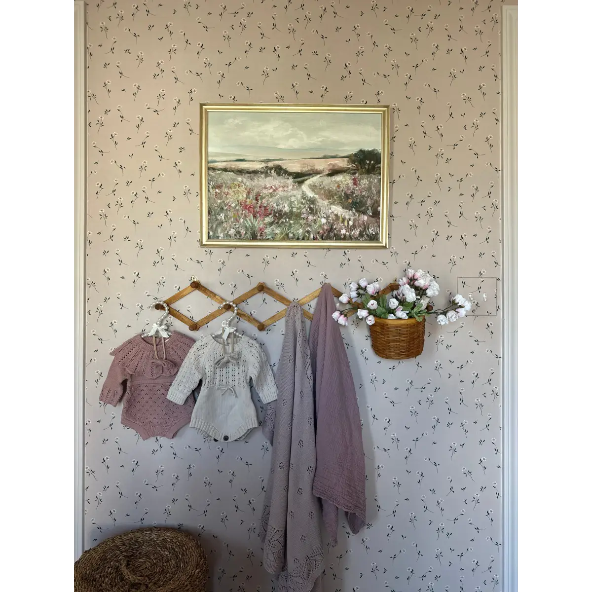 Brigitta Wallpaper - Scattered Blooms - by Emily Cooper Art - Loomwell Home Goods