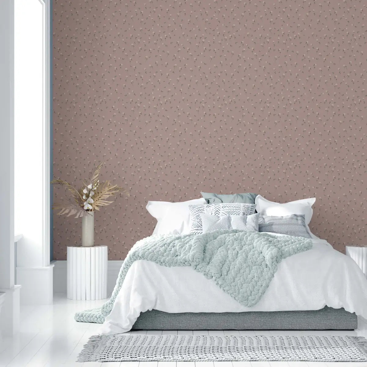Brigitta Wallpaper - Scattered Blooms - by Emily Cooper Art - Loomwell Home Goods