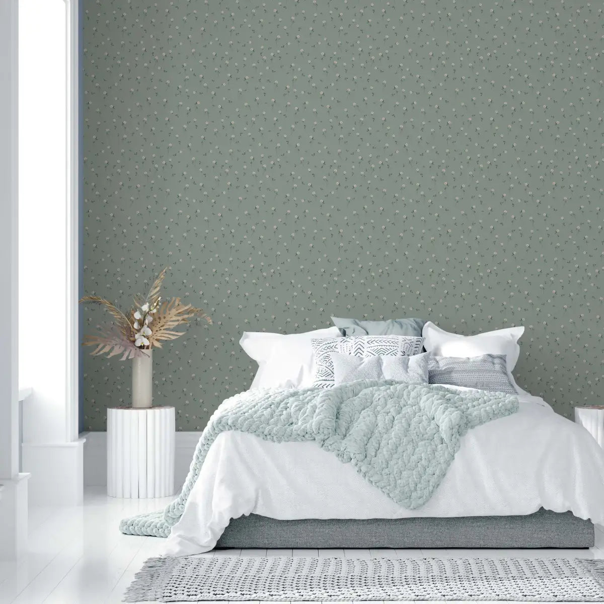 Brigitta Wallpaper - Scattered Blooms - by Emily Cooper Art - Loomwell Home Goods