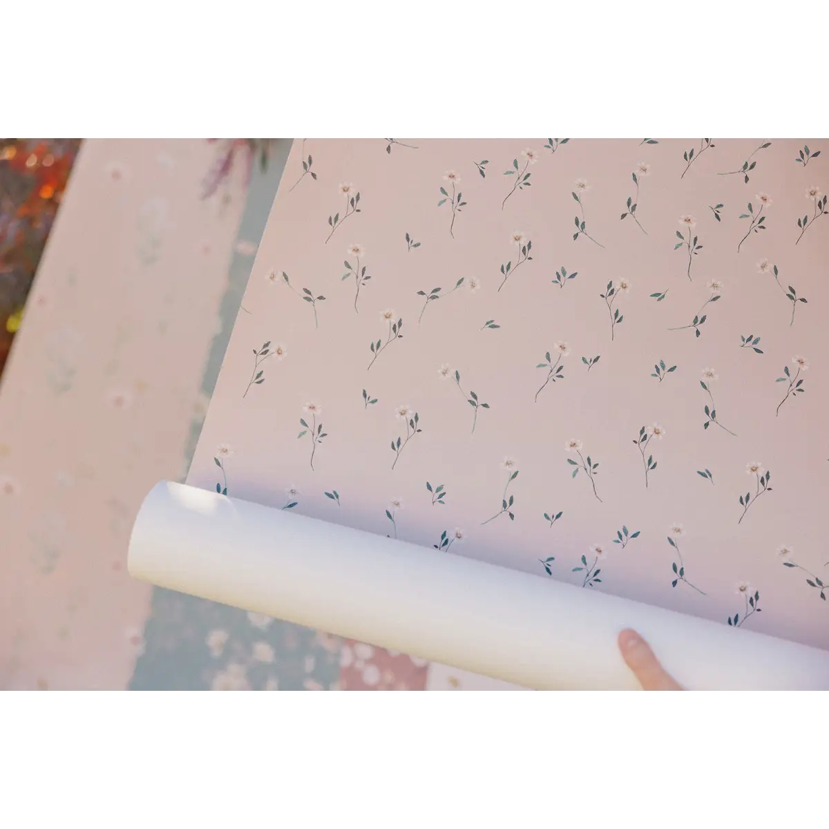 Brigitta Wallpaper - Scattered Blooms - by Emily Cooper Art - Loomwell Home Goods