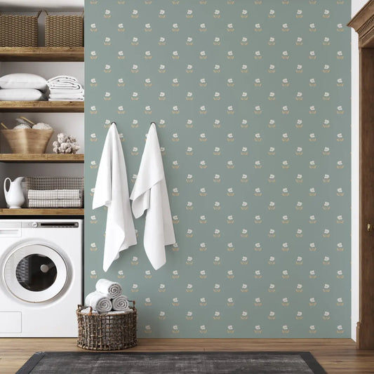 Britton Wallpaper - Floral Dots - by Creating To Love - Loomwell Home Goods