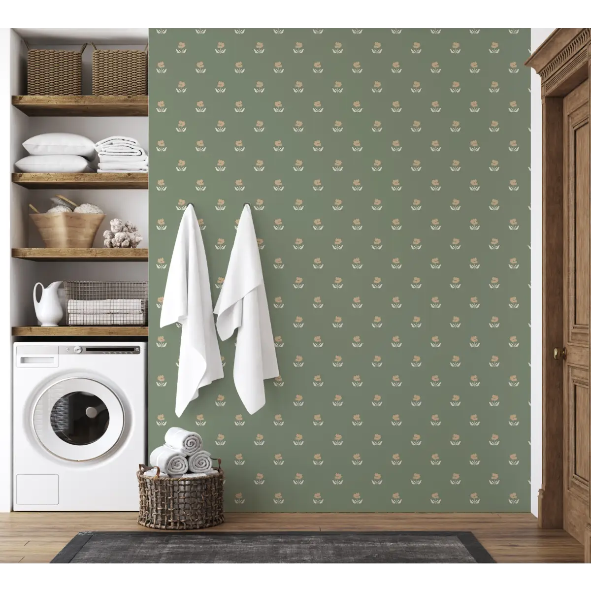 Britton Wallpaper - Floral Dots - by Creating To Love - Loomwell Home Goods