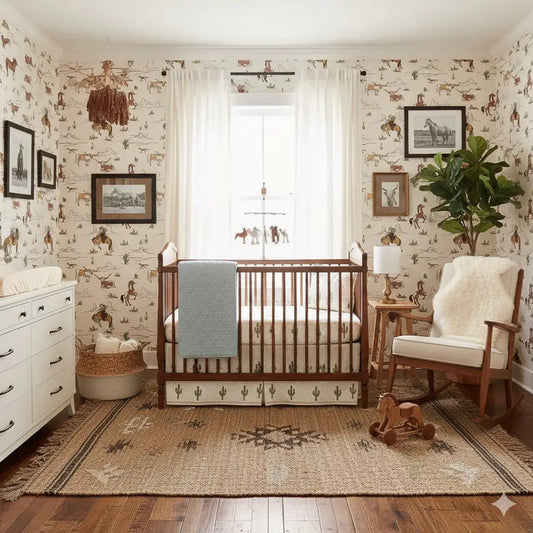 Bronc Wallpaper Mural - Western Horses - by Lee Art - Loomwell Home Goods