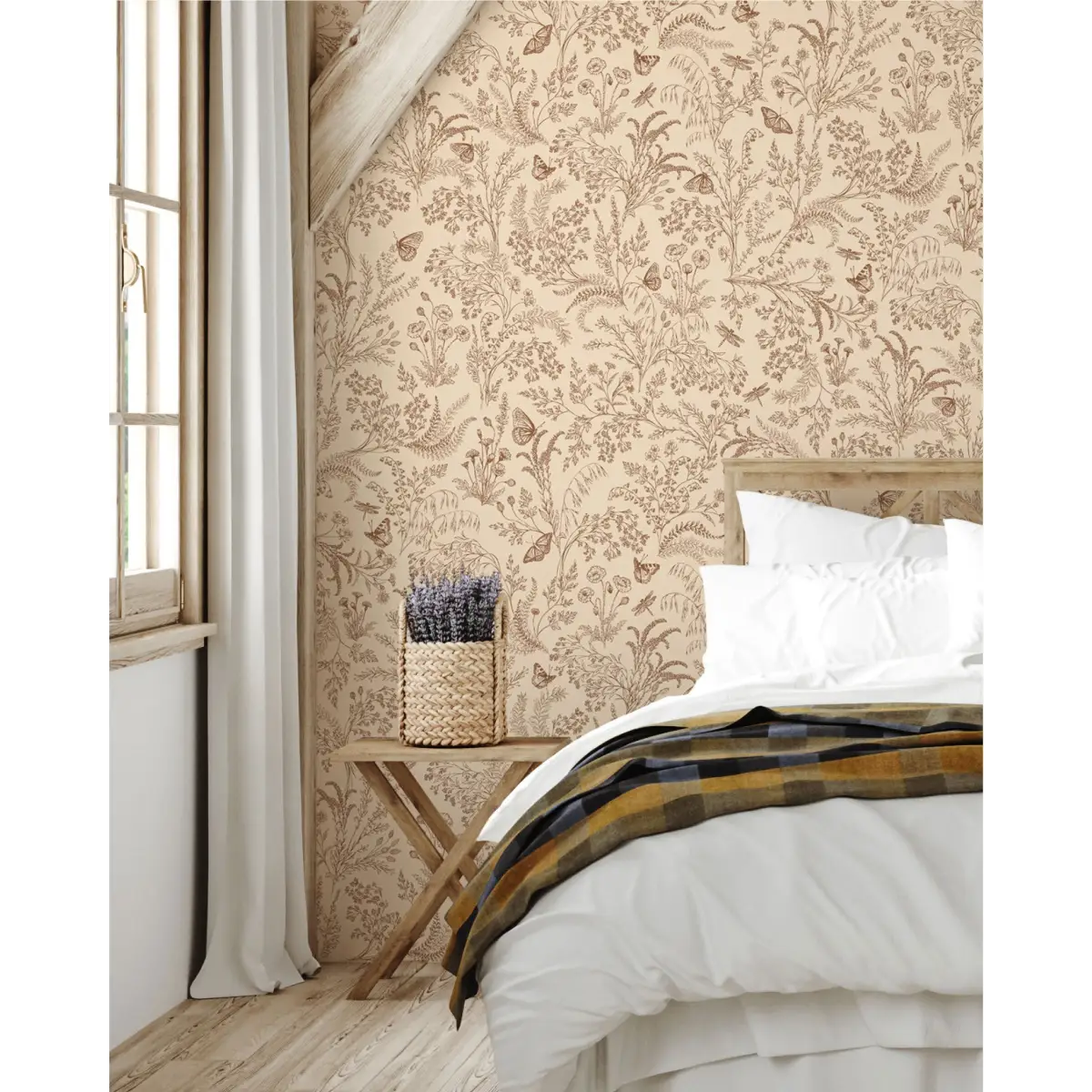 Bronwyn Wallpaper - Butterfly Meadow Flowers - by Anna Black Creative - Loomwell Home Goods
