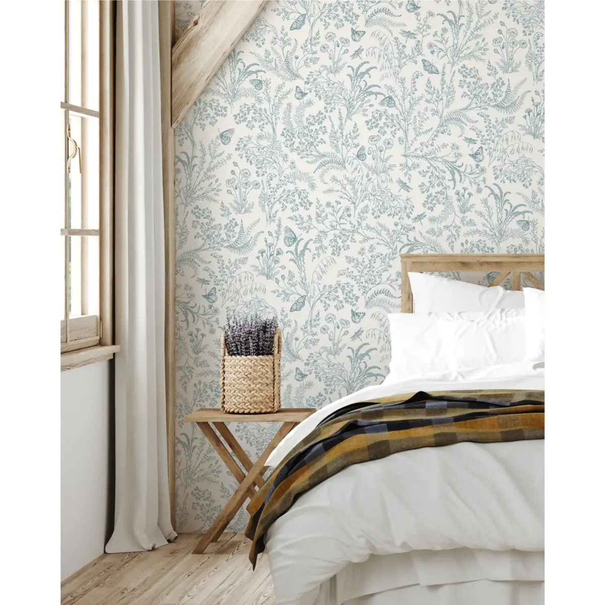 Bronwyn Wallpaper - Butterfly Meadow Flowers - by Anna Black Creative - Loomwell Home Goods