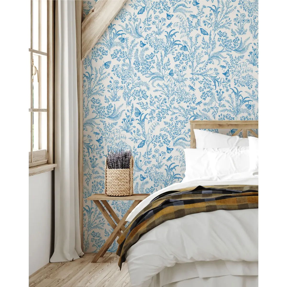 Bronwyn Wallpaper - Butterfly Meadow Flowers - by Anna Black Creative - Loomwell Home Goods