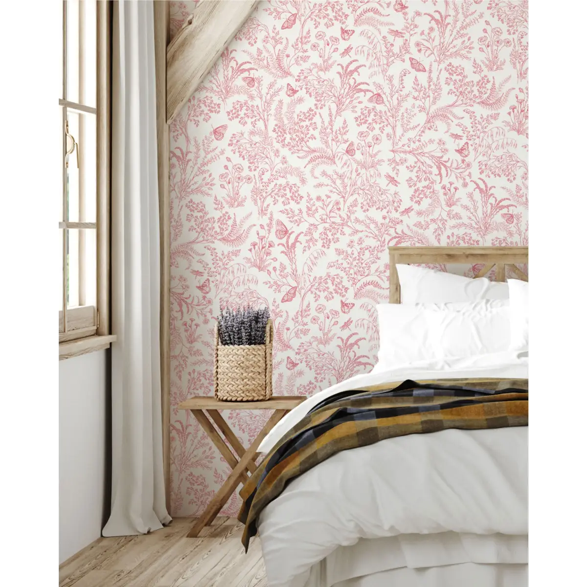 Bronwyn Wallpaper - Butterfly Meadow Flowers - by Anna Black Creative - Loomwell Home Goods