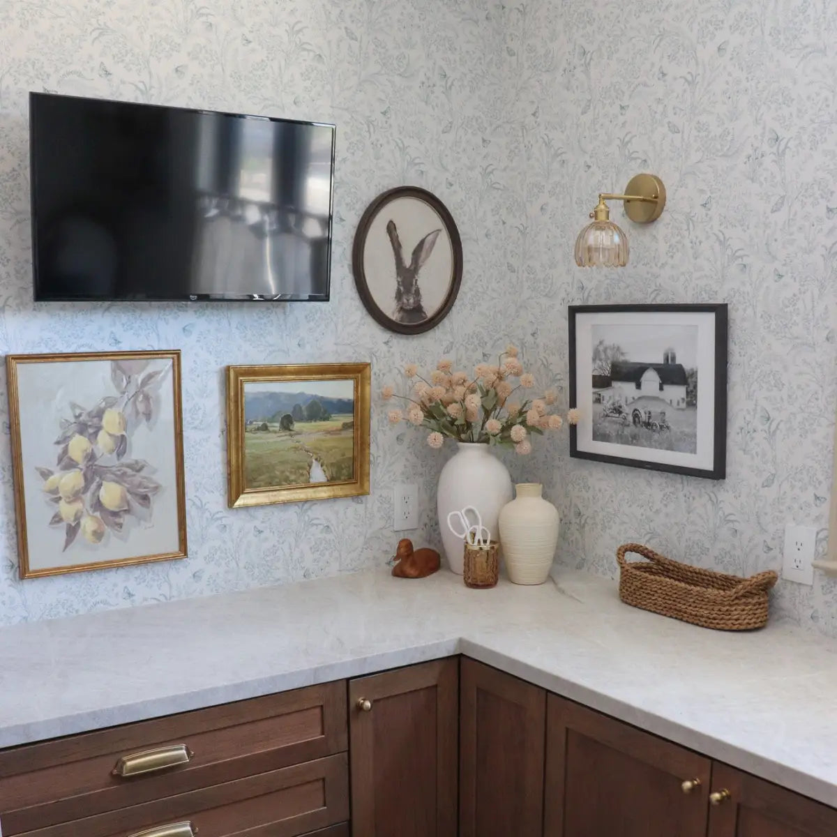 Bronwyn Wallpaper - Butterfly Meadow Flowers - by Anna Black Creative - Loomwell Home Goods