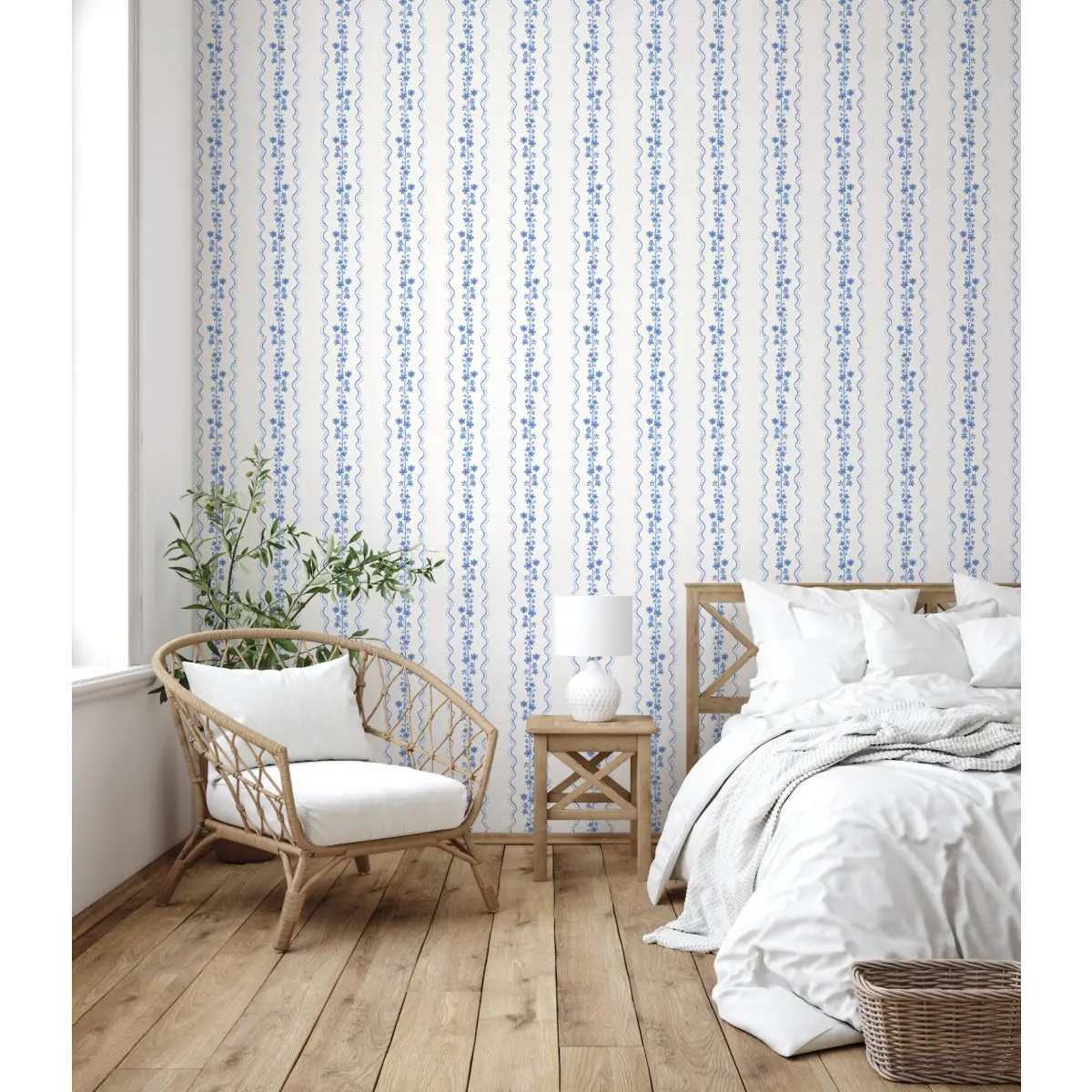 Brooke Wallpaper - Sweet Baby Stripes - by Ashleigh Fish - Loomwell Home Goods