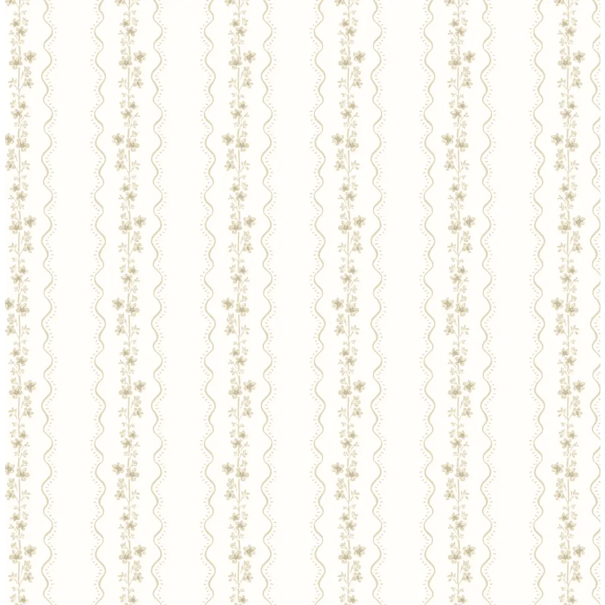 Brooke Wallpaper - Sweet Baby Stripes - by Ashleigh Fish - Sample 1 foot by 1 foot / Beige - Loomwell Home Goods