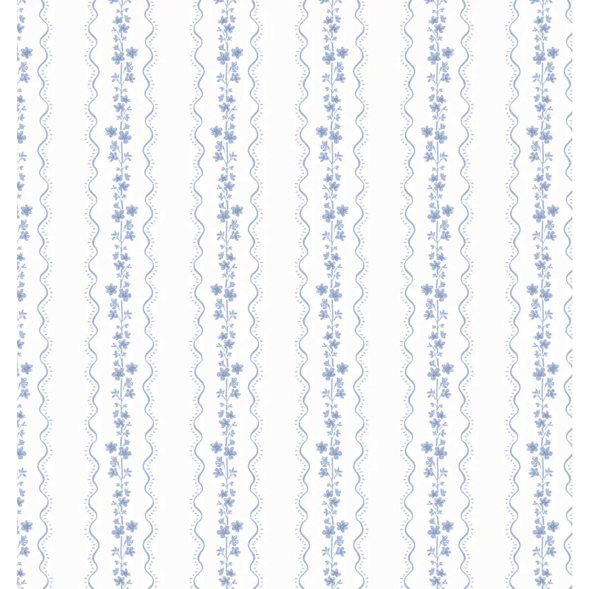 Brooke Wallpaper - Sweet Baby Stripes - by Ashleigh Fish - Sample 1 foot by 1 foot / Blue - Loomwell Home Goods