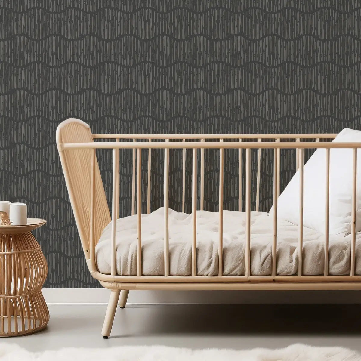 Brooks Wallpaper - Pastel Wavy Lines for Baby - by Erin Silliman Designs - Loomwell Home Goods