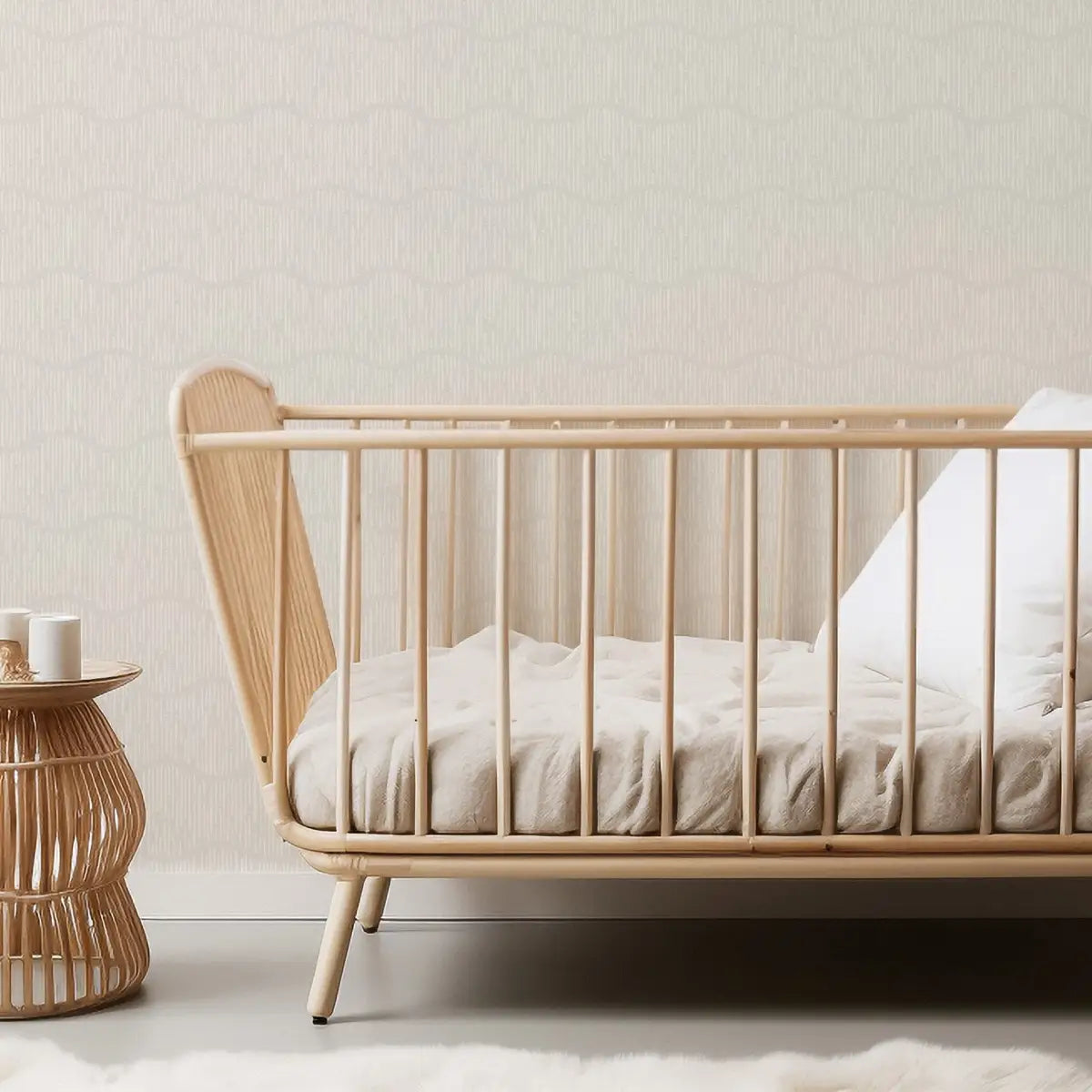 Brooks Wallpaper - Pastel Wavy Lines for Baby - by Erin Silliman Designs - Loomwell Home Goods