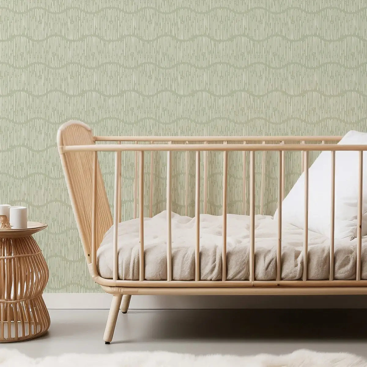 Brooks Wallpaper - Pastel Wavy Lines for Baby - by Erin Silliman Designs - Loomwell Home Goods