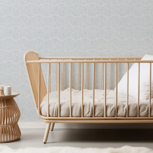 Brooks Wallpaper - Pastel Wavy Lines for Baby - by Erin Silliman Designs - Loomwell Home Goods