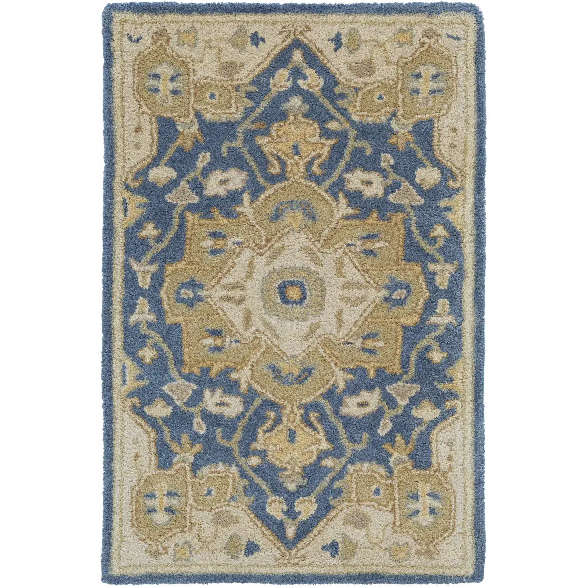 Broomfield Hand Tufted Blue Wool Rug - 2’ x 3’ Rectangle - Boutique Rugs