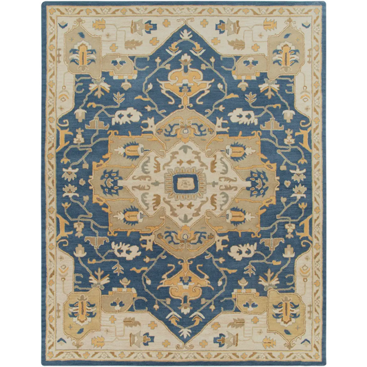 Broomfield Hand Tufted Blue Wool Rug - 4’ x 6’ Rectangle - Boutique Rugs