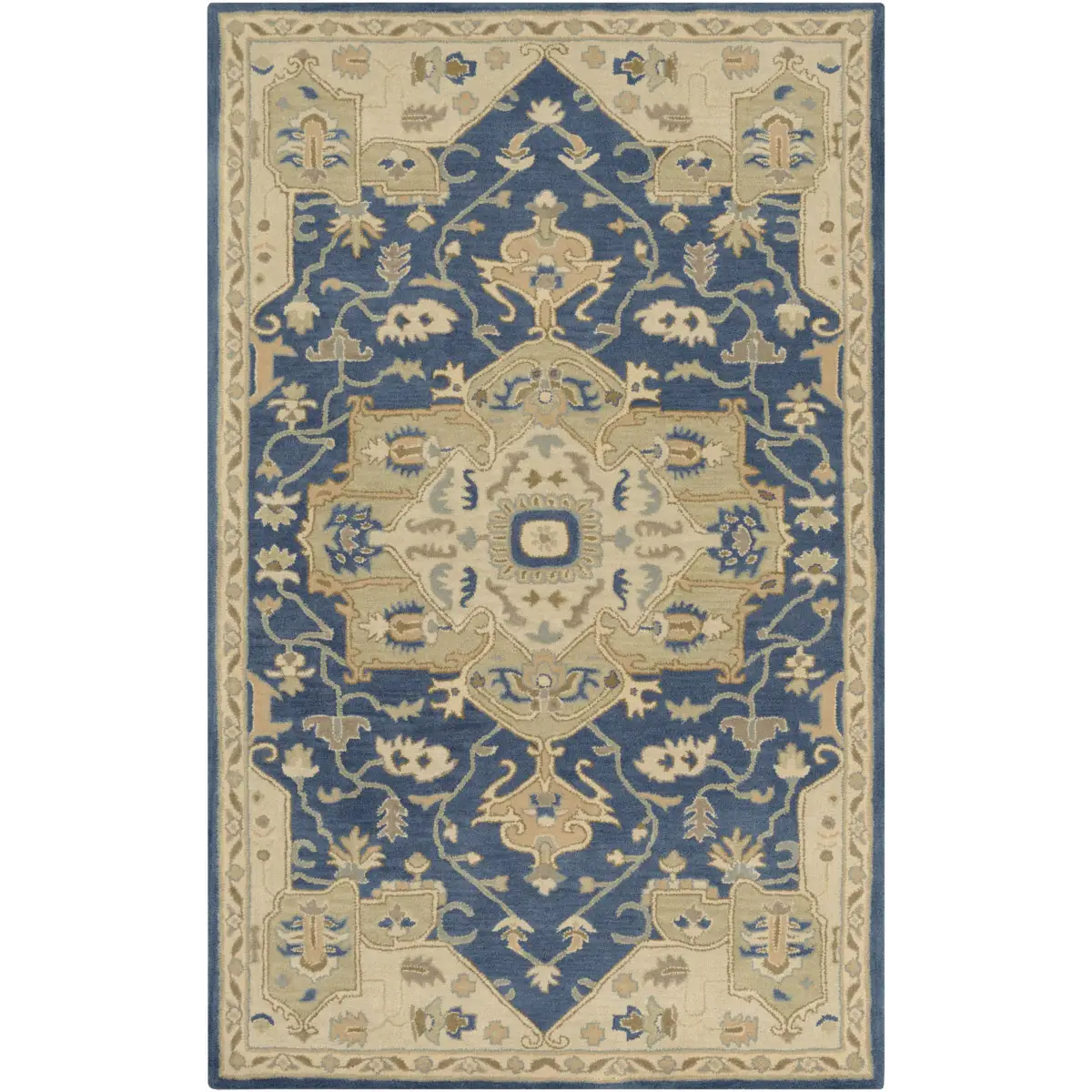 Broomfield Hand Tufted Blue Wool Rug - * 5’ x 8’ Rectangle - Boutique Rugs