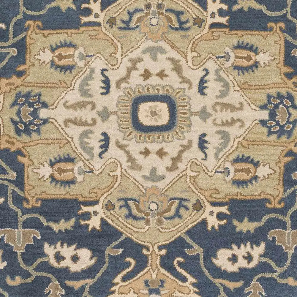 Broomfield Hand Tufted Blue Wool Rug - Boutique Rugs