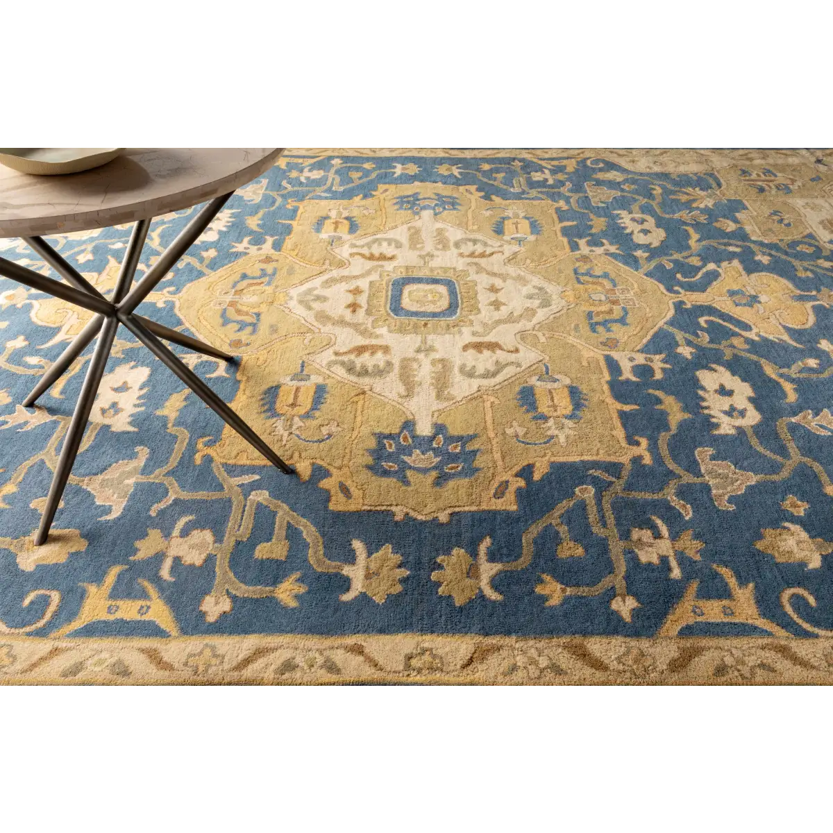 Broomfield Hand Tufted Blue Wool Rug - Boutique Rugs