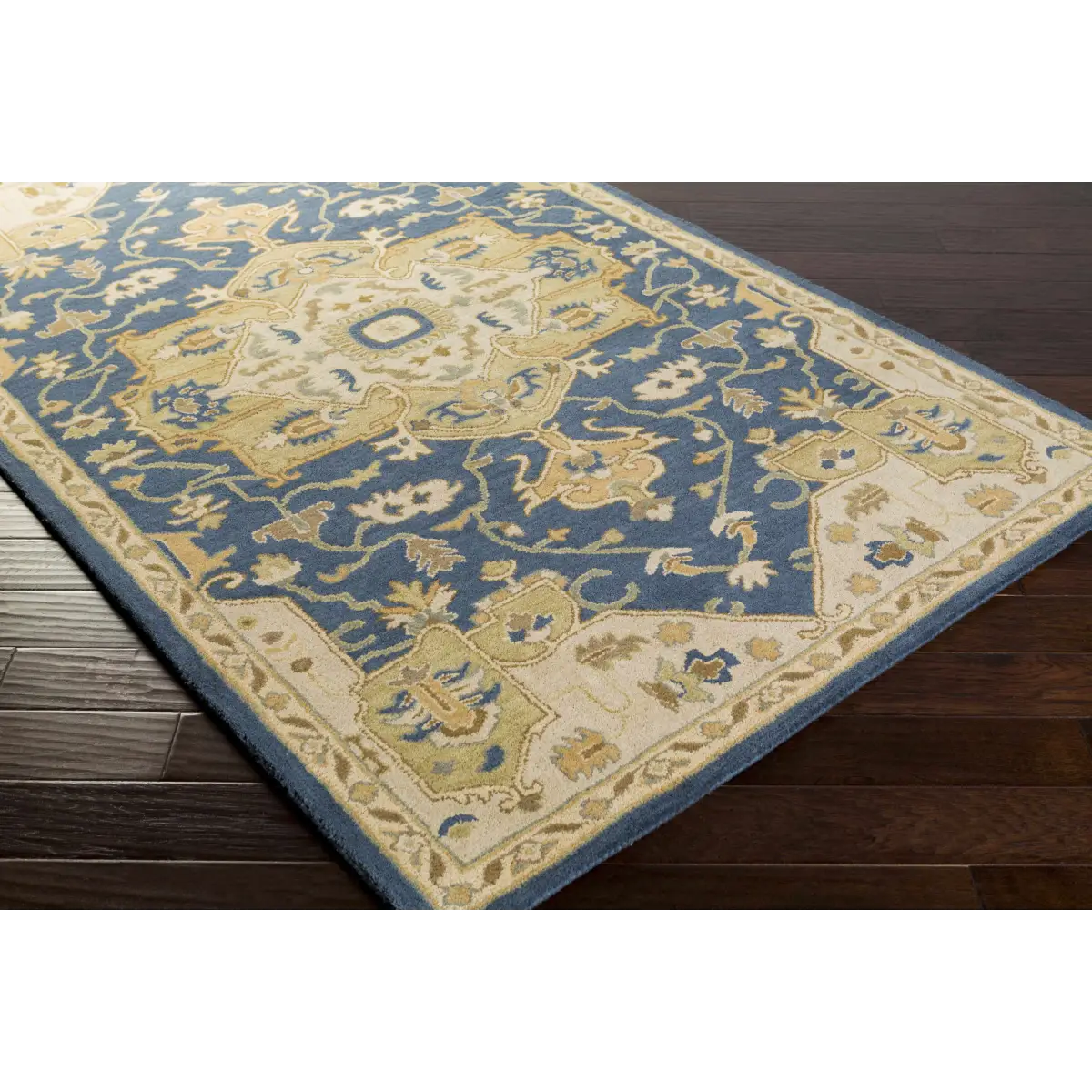 Broomfield Hand Tufted Blue Wool Rug - Boutique Rugs