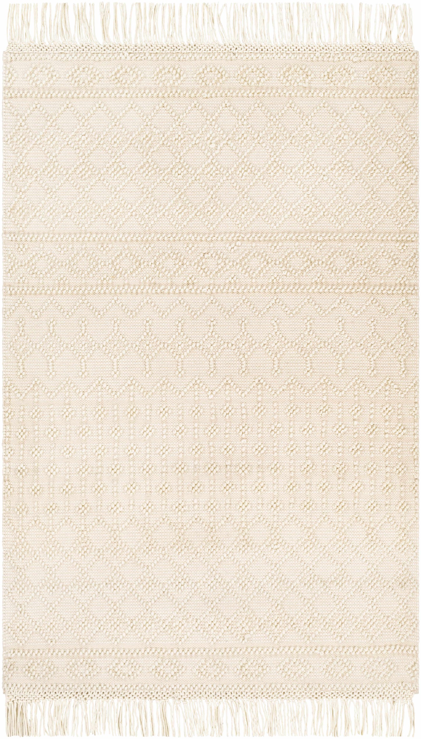 Brothers Beige Wool&Cotton Rug - 5’ x 7’6’’ Rectangle - Boutique Rugs