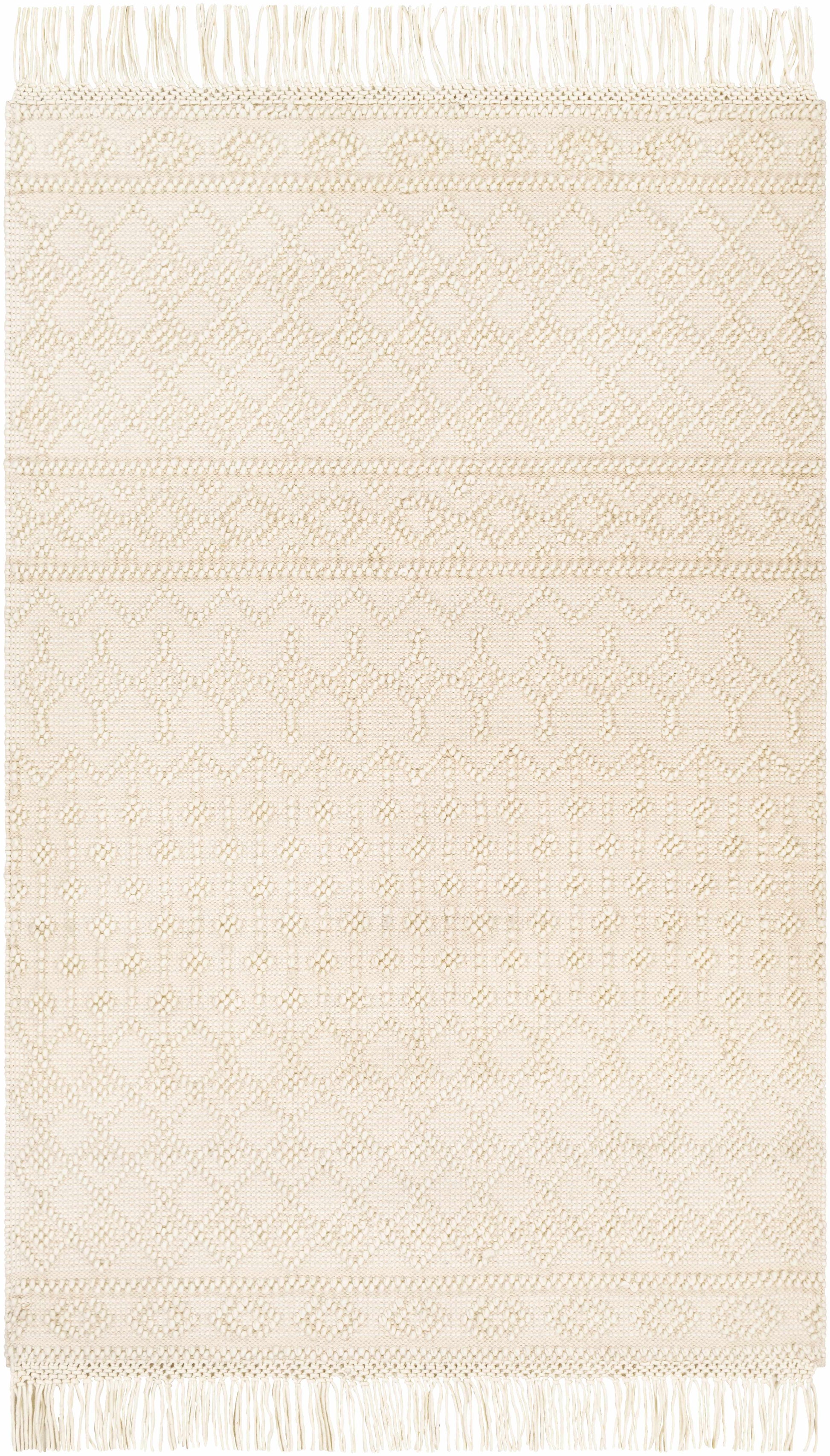 Brothers Beige Wool&Cotton Rug - 5’ x 7’6’’ Rectangle - Boutique Rugs