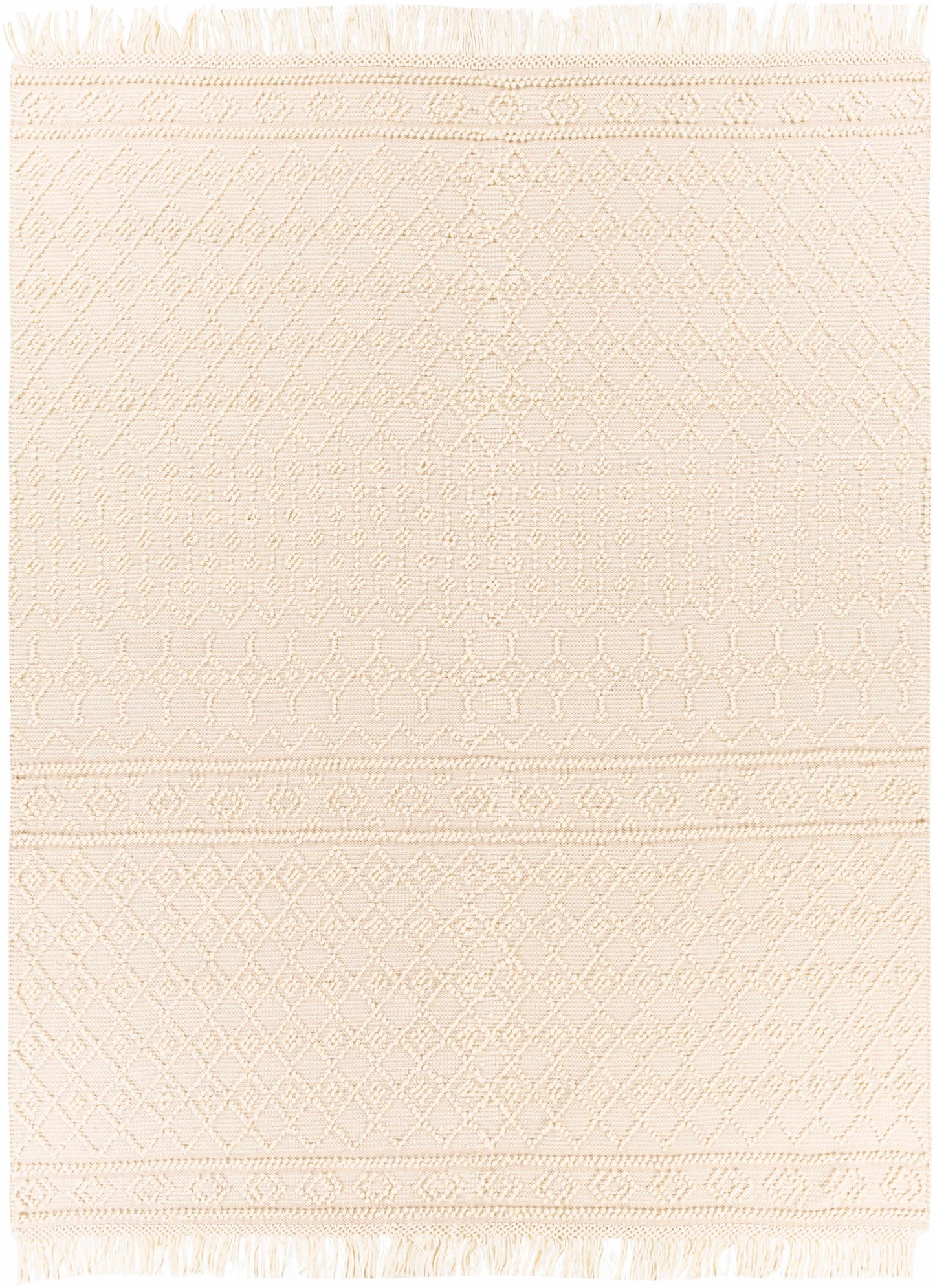 Brothers Beige Wool&Cotton Rug - * 8’ x 10’ Rectangle - Boutique Rugs