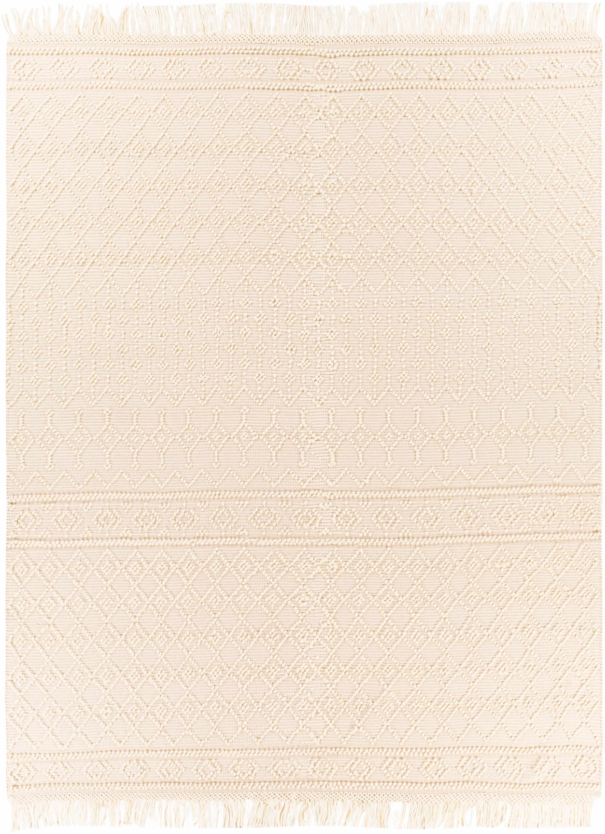 Brothers Beige Wool&Cotton Rug - * 8’ x 10’ Rectangle - Boutique Rugs