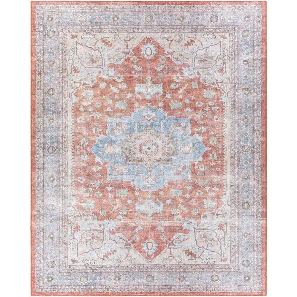 Brown Bagamanoc Medallion Washable Area Rug - 7’6’’ x 9’6’’ Rectangle - Boutique Rugs