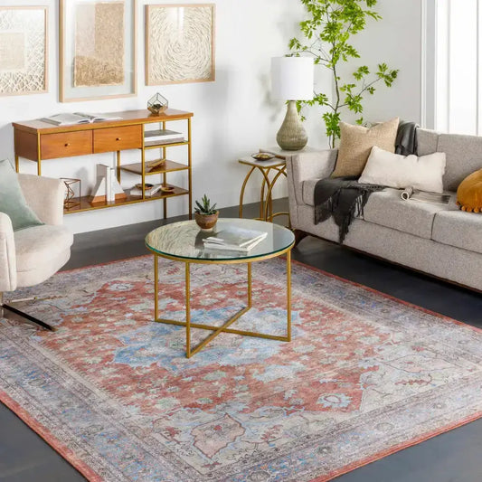 Brown Bagamanoc Medallion Washable Area Rug - Boutique Rugs