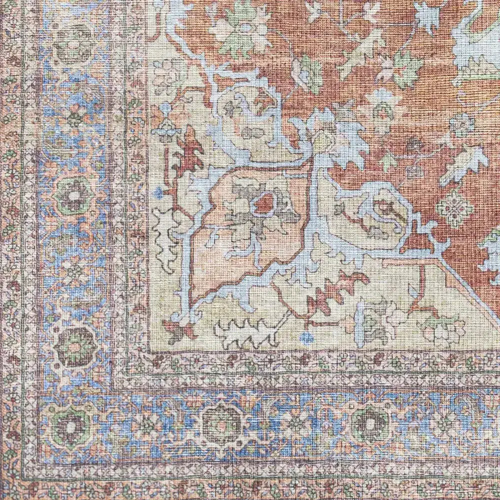 Brown Bagamanoc Medallion Washable Area Rug - Boutique Rugs