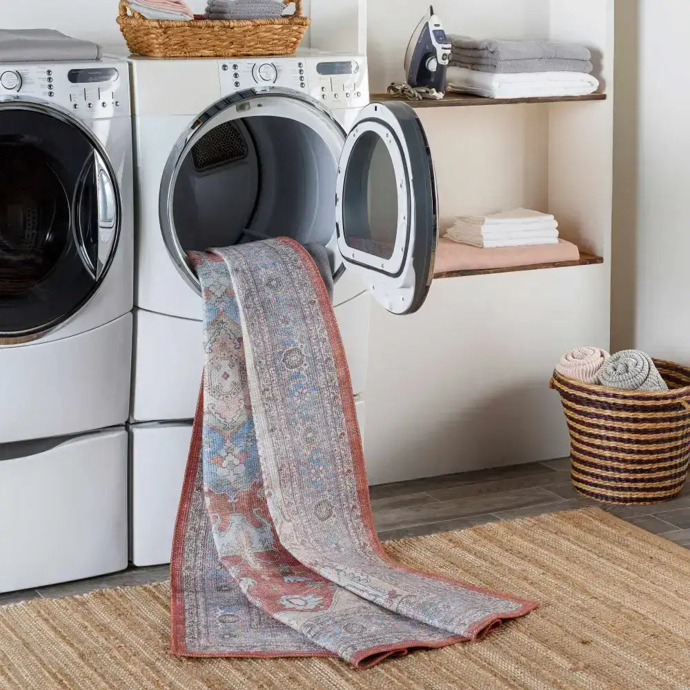 Brown Bagamanoc Medallion Washable Area Rug - Boutique Rugs
