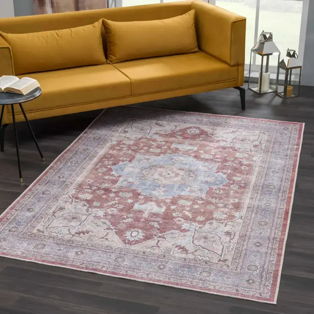 Brown Bagamanoc Medallion Washable Area Rug - Boutique Rugs