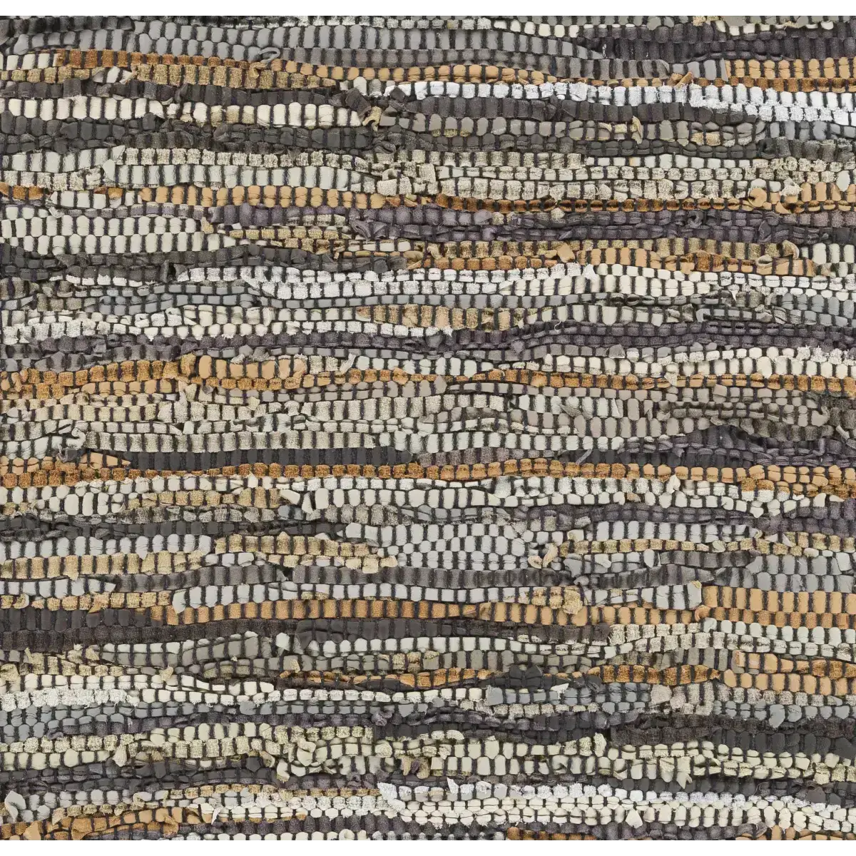 Brown Leather Woven Area Rug - Boutique Rugs