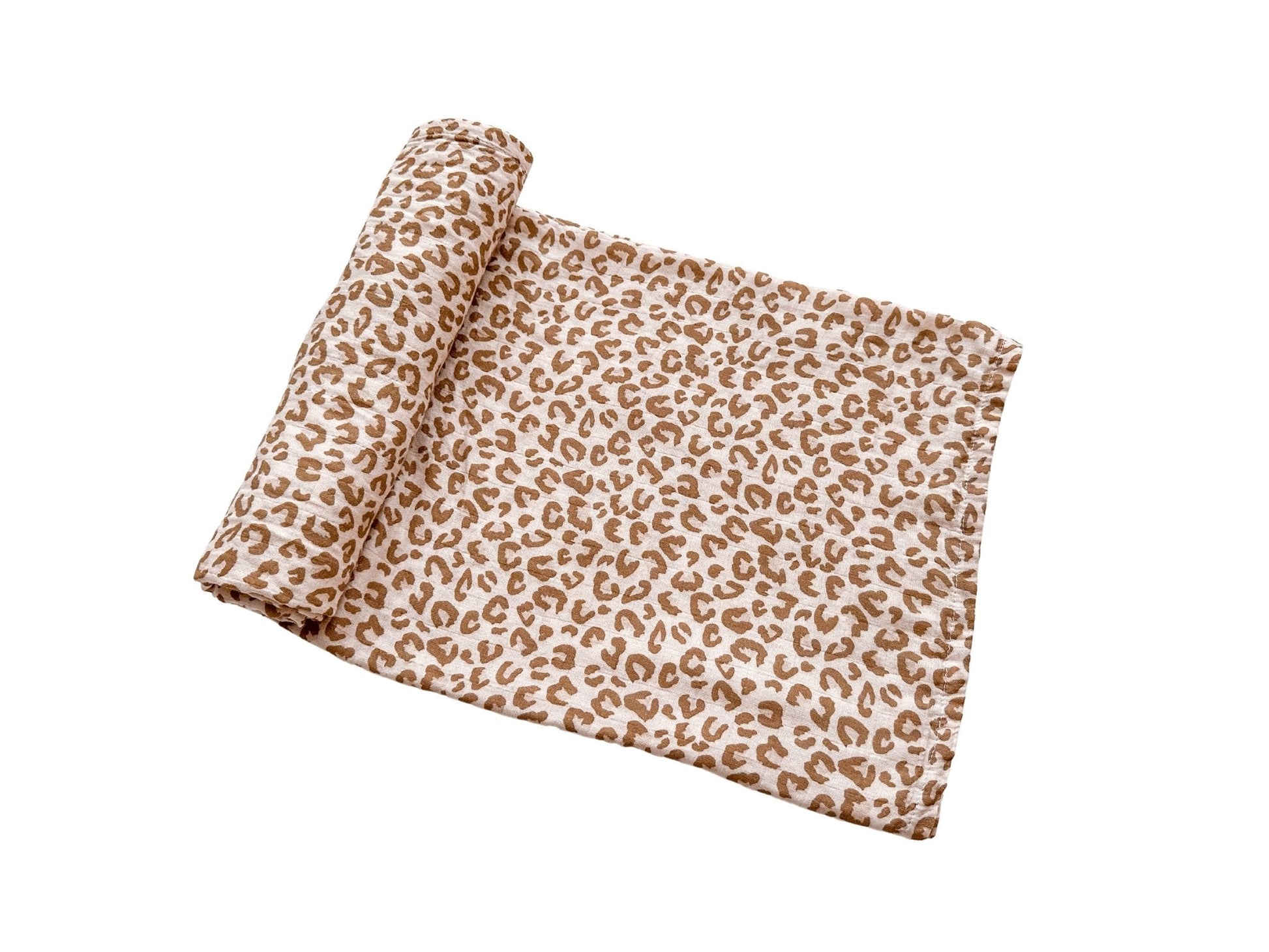 Brown Leopard Swaddle Blanket - Harp Angel Boutique