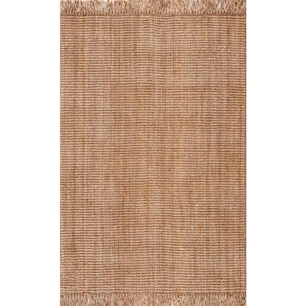 Brown Natural Jute Rug with Fringe - Boutique Rugs