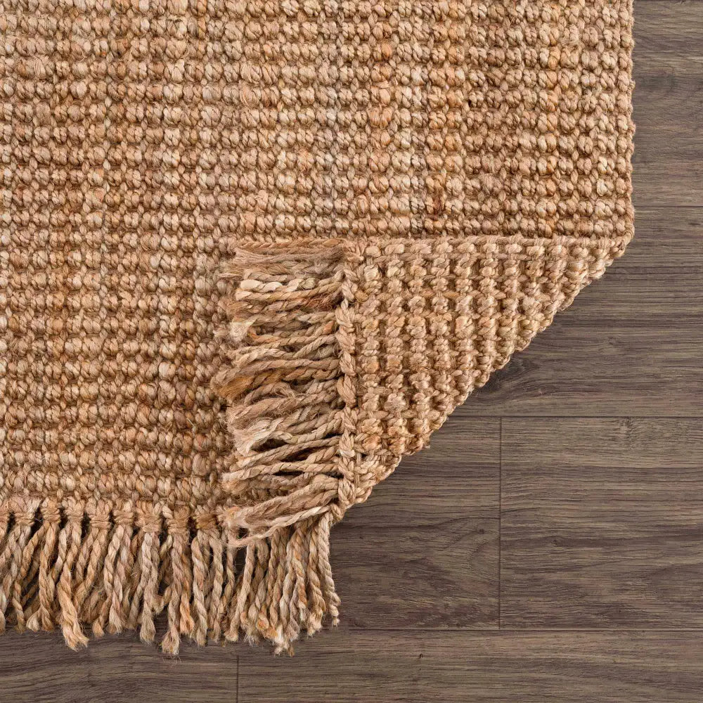 Brown Natural Jute Rug with Fringe - Boutique Rugs