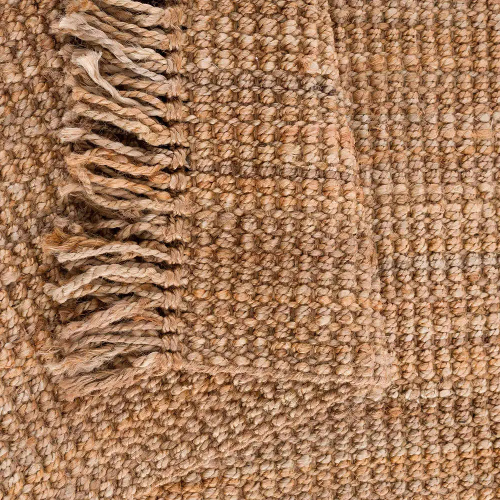Brown Natural Jute Rug with Fringe - Boutique Rugs