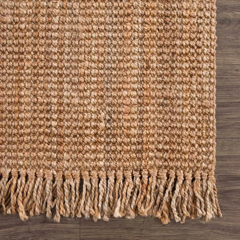 Brown Natural Jute Rug with Fringe - Boutique Rugs