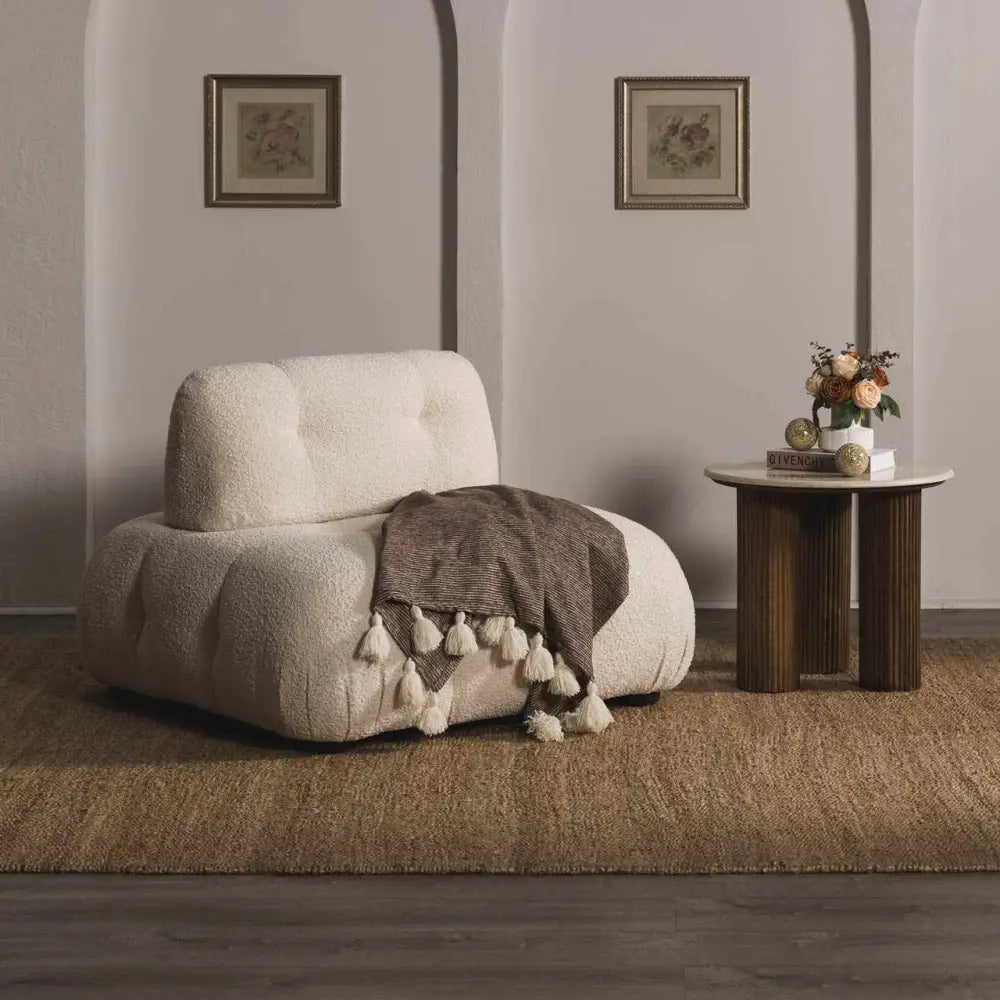 Brown Natural Jute Rug with Fringe - Boutique Rugs